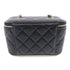CHANEL Quilted CC GHW Vanity Case Chain Shoulder Bag Calfskin Leather Black