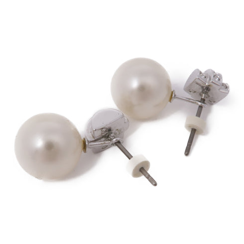 Swarovski SHW Pearl Earrings Crystal Pearl/Metal Silver/White
