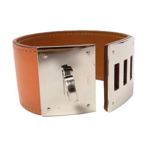 HERMES Kelly Dog Bracelet Swift Leather Orange