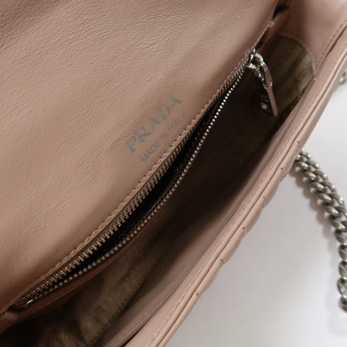 PRADA SHW Chain Shoulder Bag Lambskin Leather 1BD107