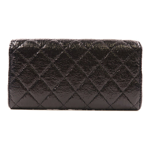 CHANEL CC SHW Long Wallet Calfskin Leather Black v1