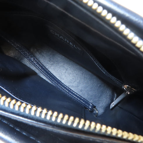 CHANEL CC SHW GHW Gabrielle Chain Shoulder Crossbody A91810 Fabric Pink Blue