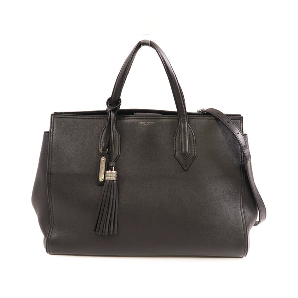 SAINT LAURENT YSL SHW 2 Way Shoulder Bag Calfskin Leather