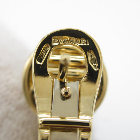BVLGARI Onyx Earrings 18K Yellow Gold Black