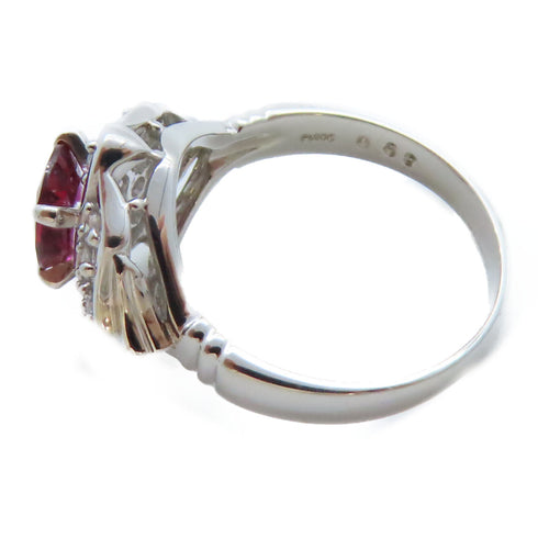JEWELRY Ruby Ring 0.21ct/3.9g PT900 Platinum US#5.75 Silver/Pink