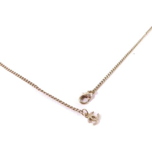 CHANEL CC GHW Necklace A15/C Metal Gold/Geen