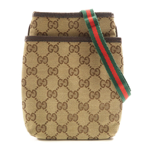 GUCCI GG SHW Shoulder Bag Crossbody 141863 Canvas Brown