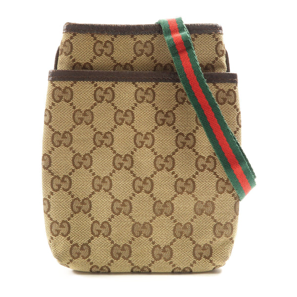 GUCCI GG SHW Shoulder Bag Crossbody 141863 Canvas Brown