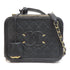 CHANEL Quilted CC GHW Vanity Case 2 Way Shoulder Bag A93343 Caviar Leather Black