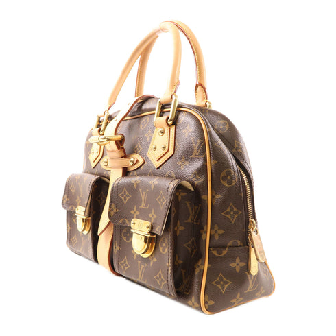LOUIS VUITTON LV GHW Manhattan GM Hand Bag M40025 Monogram Brown