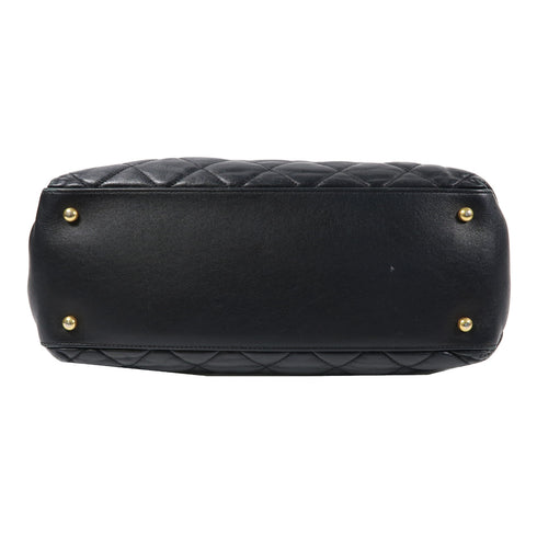 CHANEL Quilted CC GHW Soft Elegance Quilted Shoulder Bag A66415 Calfskin Black