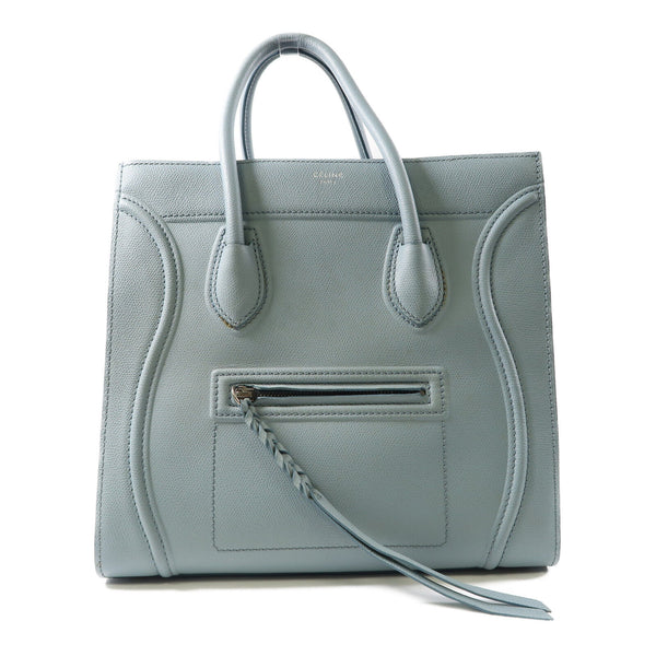 CELINE SHW Hand Bag Calfskin Leather Blue
