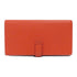 HERMES GHW Bearn W Snap Long Wallet Veau Epsom Leather Rose Jaipur Red