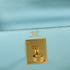HERMES GHW Kelly 28 2 Way Shoulder Bag Epsom Leather Bleu Atoll