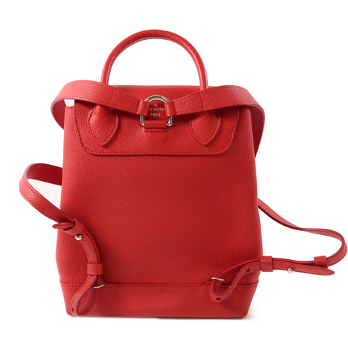 LOUIS VUITTON LV SHW Lockme Backpack Rucksack M41818 Calfskin Leather Red