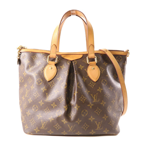 LOUIS VUITTON LV GHW Palermo PM 2 Way Shoulder Bag M40145 Monogram Brown v2