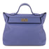 HERMES PHW 24/24 Hand Bag Togo Leather/Swift Leather Bleu Agate