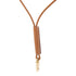 HERMES Curiosite Mousqueton Necklace Veau Swift Leather Gold Brown