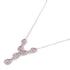 JEWELRY Pink Sapphire Diamond Necklace 18K White Gold