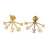 LOUIS VUITTON LV Cruiser Earrings M00601 Metal PVC Gold Tone Color White