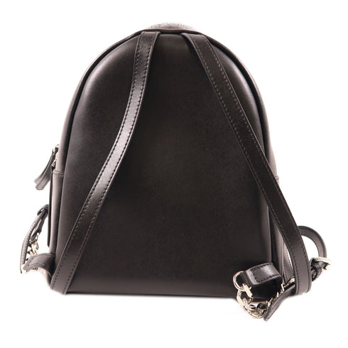FENDI SHW Backpack Rucksack 8BZ038 Calfskin Leather Black