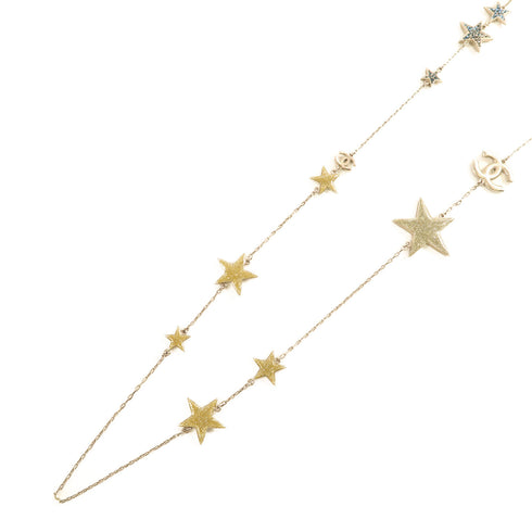 CHANEL CC Necklace Metal Silver v1