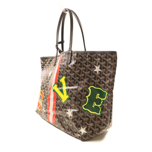 GOYARD Shoulder Tote Bag Coated Canvas Black