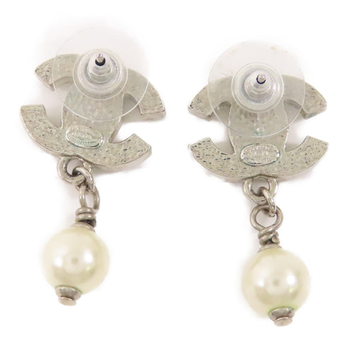 CHANEL CC Earrings Metal White/Silver