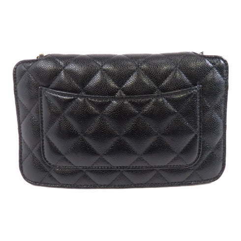 CHANEL Quilted CC GHW 2 Way Folder Tote Shoulder Bag Calfskin Black/Multicolor