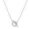 HERMES Finesse Pendant Necklace Diamond 18K White Gold