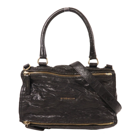 GIVENCHY Pandora 2 Way Shoulder Bag Calfskin Leather Black