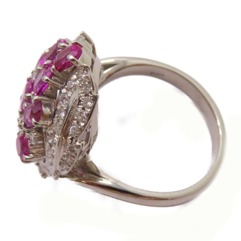 FINE JEWELRY 2.88ct Pink Sapphire 0.43ct Diamond Ring PT900 Platinum US#6.5