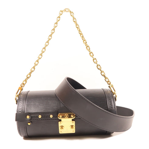 LOUIS VUITTON LV GHW Papillon Trunk 2 Way Shoulder Handbag M58655 Epi Black