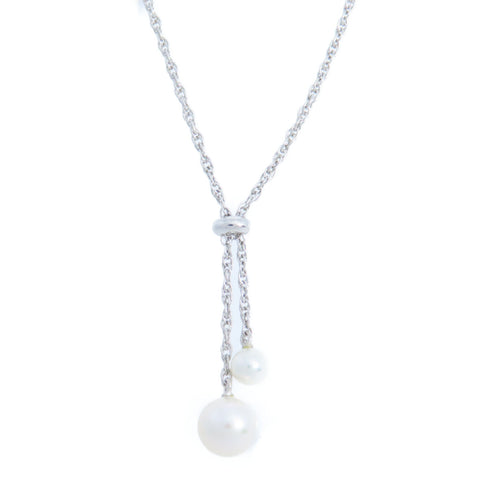 MIKIMOTO Pearl Necklace 18K White Gold