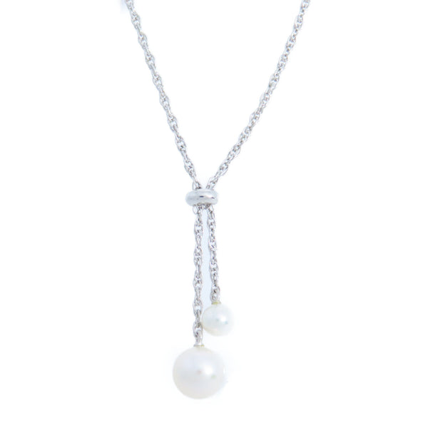 MIKIMOTO Pearl Necklace 18K White Gold