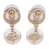 CHANEL CC GHW CC Earrings A19K Metal Rhinestones PVC Gold Tone Color