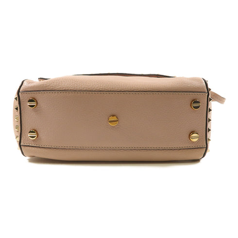 Valentino GHW Shoulder Bag Handbag Calfskin Leather Light Pink