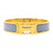 HERMES GHW Clic H Bracelet Metal Gold/Blue