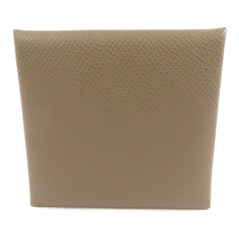 HERMES PHW Bastia Coins Coin Change Case Veau Epsom Leather Etoupe Gray