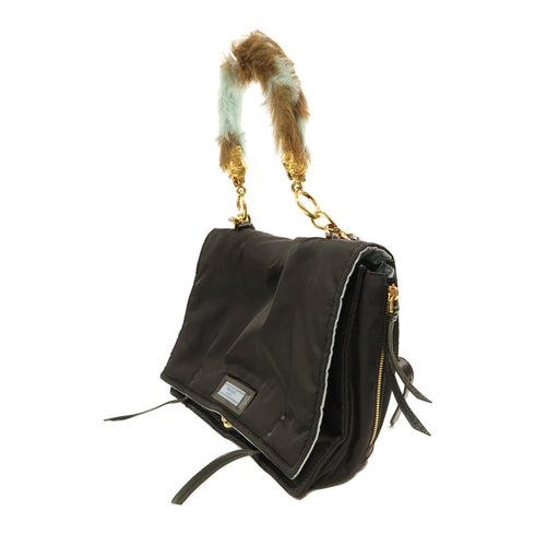PRADA GHW Etiquette Shoulder Bag 2 Way Shoulder Bag Handbag Nylon Black