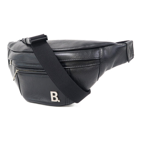 BALENCIAGA SHW Waist Bag Calfskin Leather Black