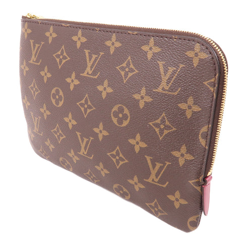 LOUIS VUITTON LV Etui Voyage PM Clutch Bag Pouch M44148 Monogram Brown