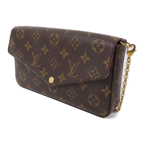 LOUIS VUITTON LV GHW Pochette Felicie Chain Shoulder Bag M61276 Monogram v1