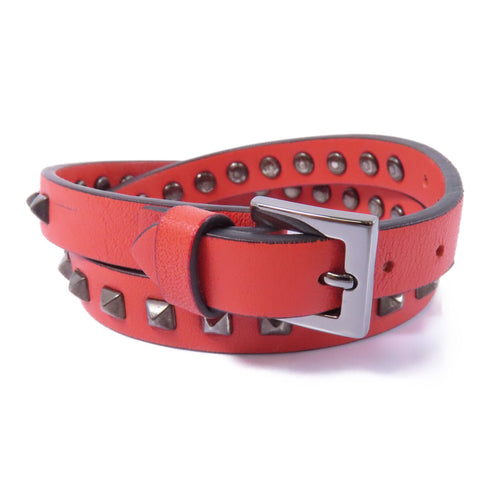 Valentino Bracelet Accessories Calfskin Leather Red