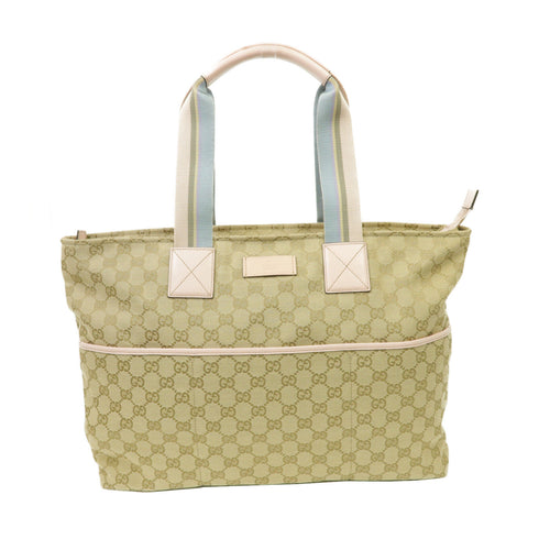 GUCCI GG GHW Tote Bag Handbag 155524 Canvas Brown/Pink