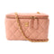 CHANEL CC GHW Vanity Case Chain Shoulder Bag Lambskin Leather Pink v1
