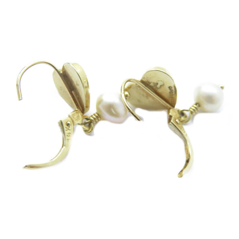 FINE JEWELRY Earrings 14K Yellow Gold/PVC Gold/White v1