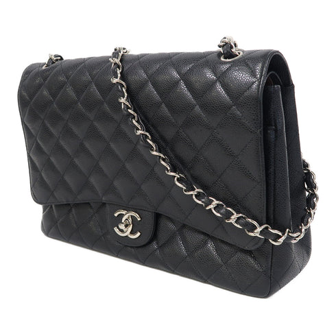 CHANEL Quilted CC SHW Classic Maxi Chain Shoulder Bag A58601 Calfskin Leather