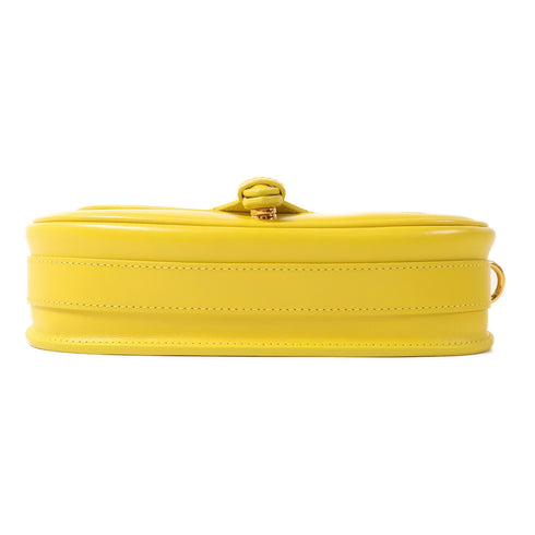 Christian Dior CD GHW Bobby East West Shoulder Bag Calfskin Leather Yellow