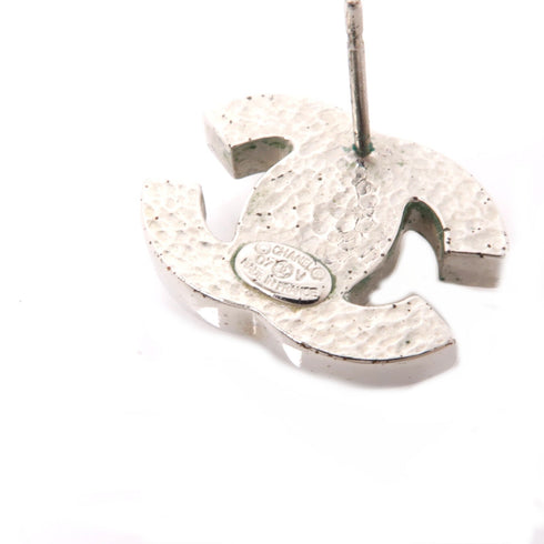 CHANEL CC Earrings Accessories Metal PVC Gold White v1